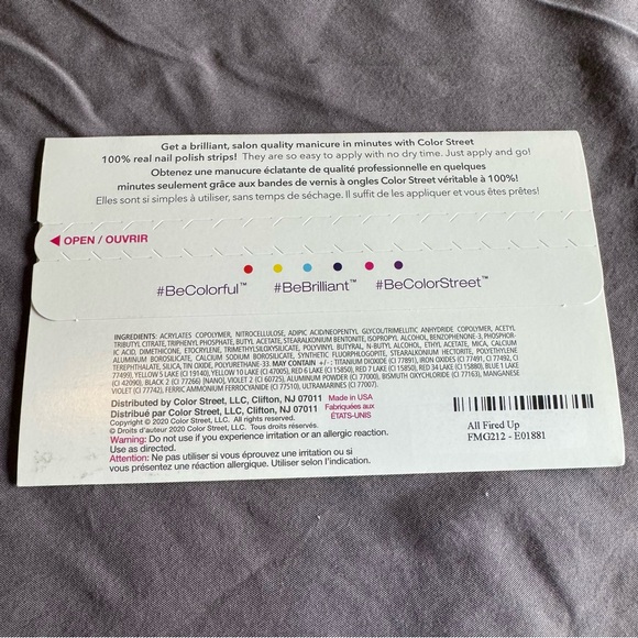 *Retired* Color Street: All Fired Up Red Orange Gold Glitter Fall Christmas - Picture 4 of 16